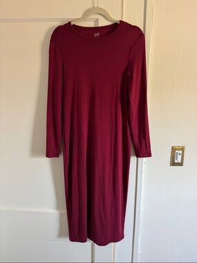 gap brown sweater dress CashSoft Rib Midi Sweater Dress